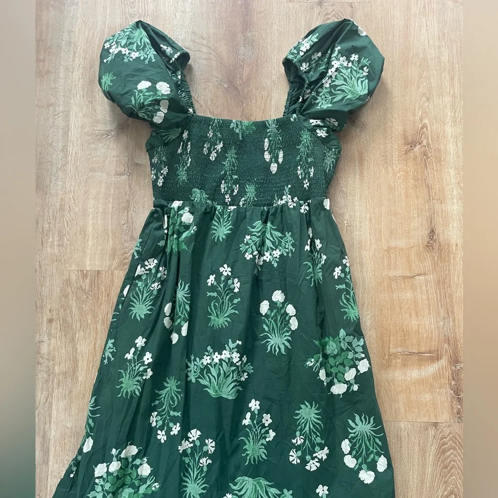 Tuckernuck Viridian Stamped Bouquets Gabrielle Dress - Picture 5 of 11